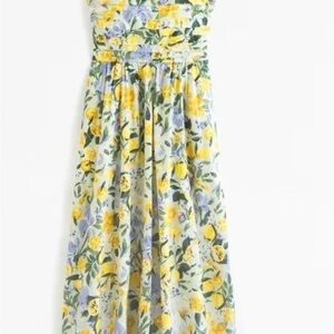 Abercrombie Linen-Brent Floral Dress -